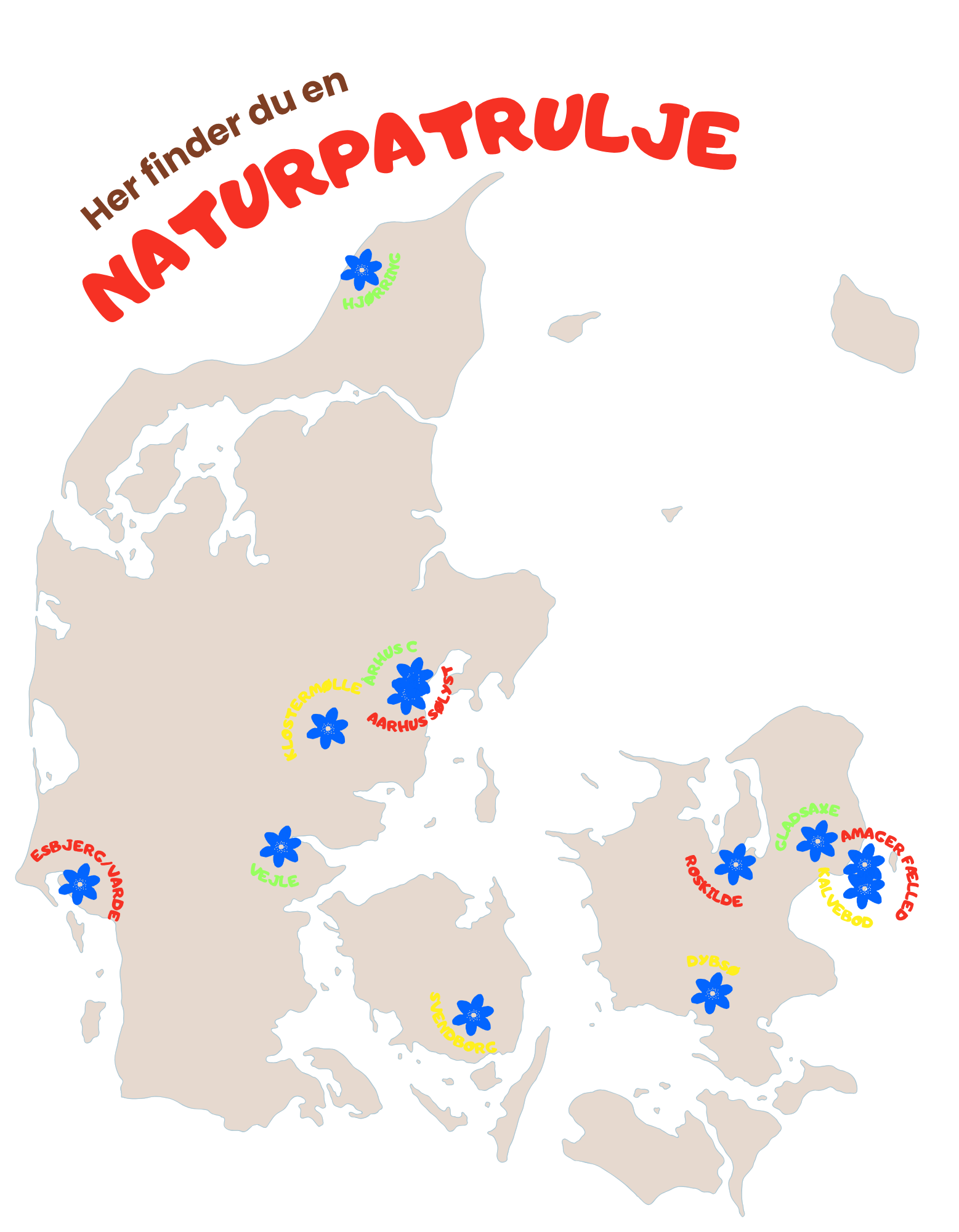 Kort over Naturpatruljer i Danmark