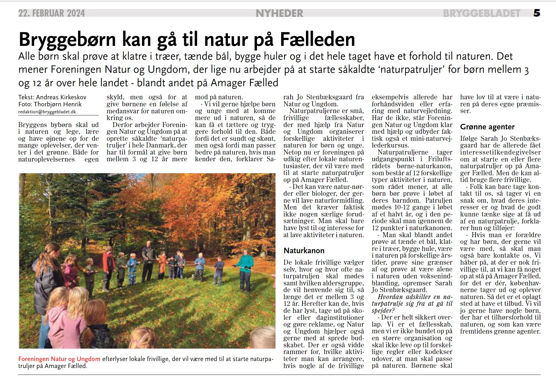 Sammen om naturen i Bryggerbladet - Amager